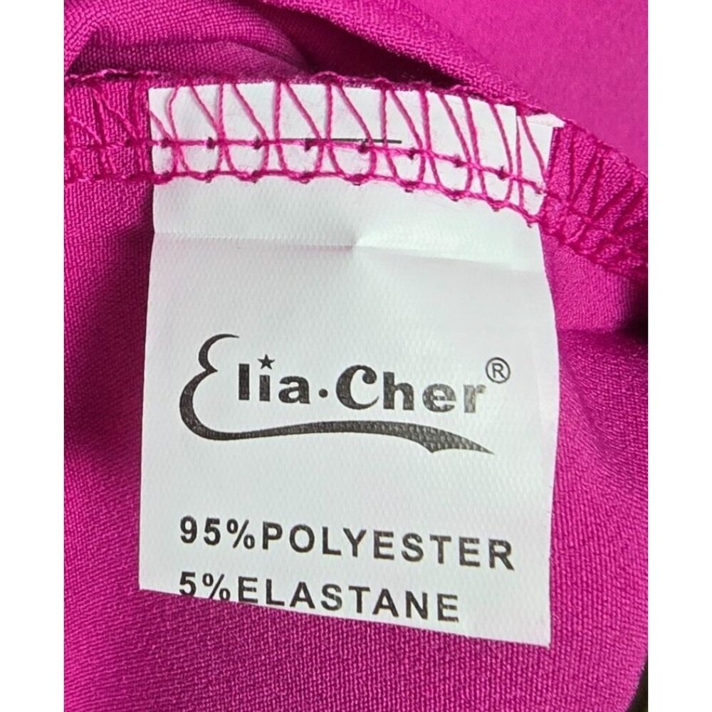 New Elia-Cher Pink Women's Deep V Neck Adjustable Spaghetti Straps Dress Size S - Picture 8 of 9